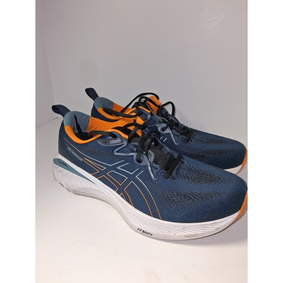 Asics GEL-Cumulus 25 Mens Running Shoes Blue Orange White Size 12.5